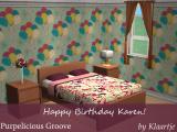 Birthday Present for Karen - Purpelicious Groove Bedding Screenshot